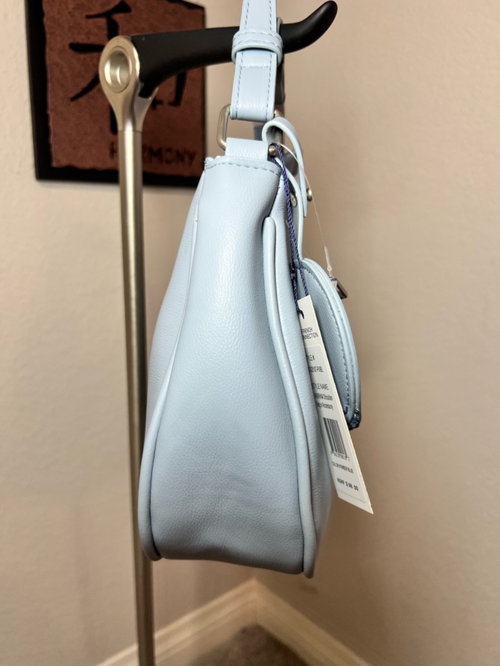 French Connection NWT $98 Sabrina  Powder Blue Shoulder Bag and Coin Purse - Picture 5 of 16